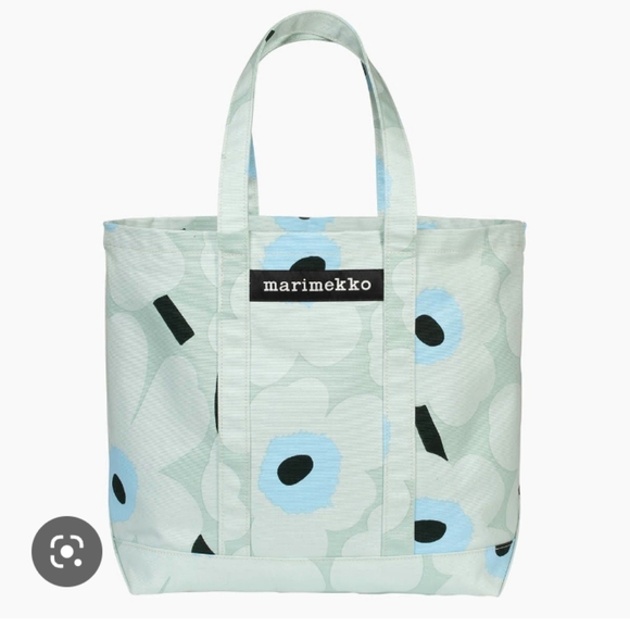 Marimekko Handbags - Marimekko Canvas bag Small Unikko Green/Blue